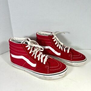 Red Hi-Top Vans